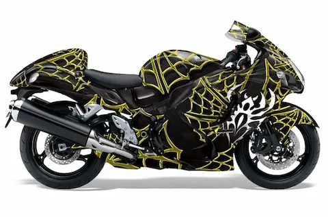 Suzuki Hayabusa (2008-2020) with the Widow Maker Yellow graphic kit