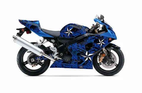 Suzuki GSX-R 600/750 (2004-2005) with the Northstar Blue graphic kit