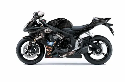 Suzuki GSX-R 600/750 (2006-2007) with the Mad Hatter Black graphic kit