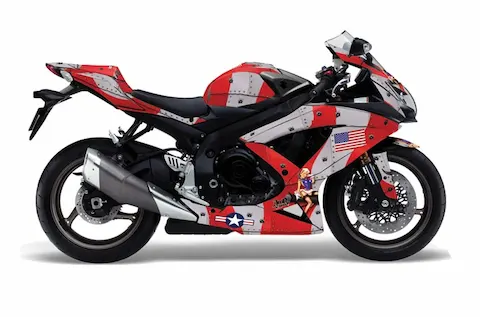 Suzuki GSX-R 600/750 (2008-2010) with the T Bomber Red graphic kit