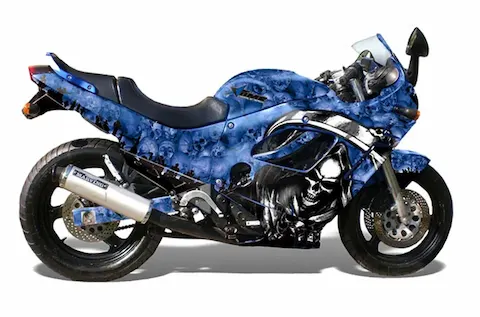 Suzuki GSX-R 600F/750F Katana (1988-1997) with the Reaper Blue graphic kit